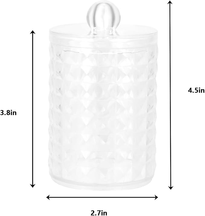 2 Pack Qtip Holder Bathroom Storage Canister - Image 2