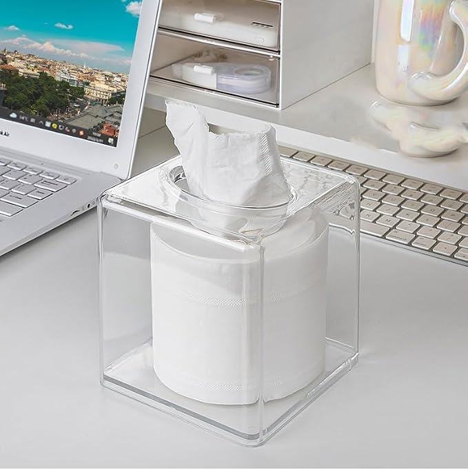 Yopay 2 Pack Square Tissue Dispenser Box, Cover Napkin Organizer - Image 4