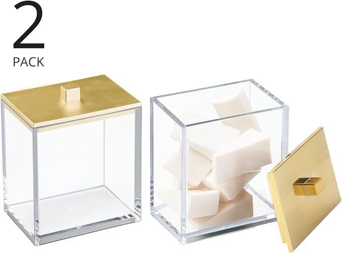 mDesign Plastic Rectangle Apothecary Canister - Image 2