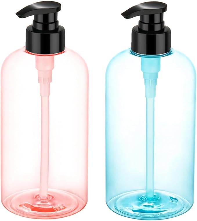Bynccea Plastic Pump Bottle 16 oz/500 ml Empty Shampoo Pump Bottles Dispenser by Bynccea