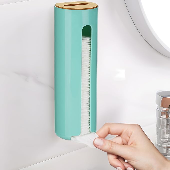 Cotton Pad Holder, Wall Mounted Cotton Rounds Holder Dispenser Face Pad Holder - Image 5