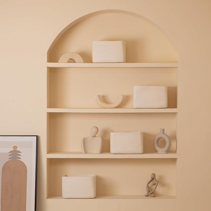 4 Pack Storage Baskets for Organizing, Woven Baskets for Shelves - Image 7