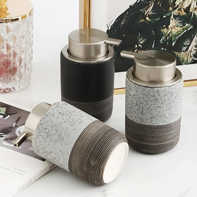 Ceramic Foam Hand Soap Dispenser, 12Oz Countertop Lotion Dispensers - Image 7