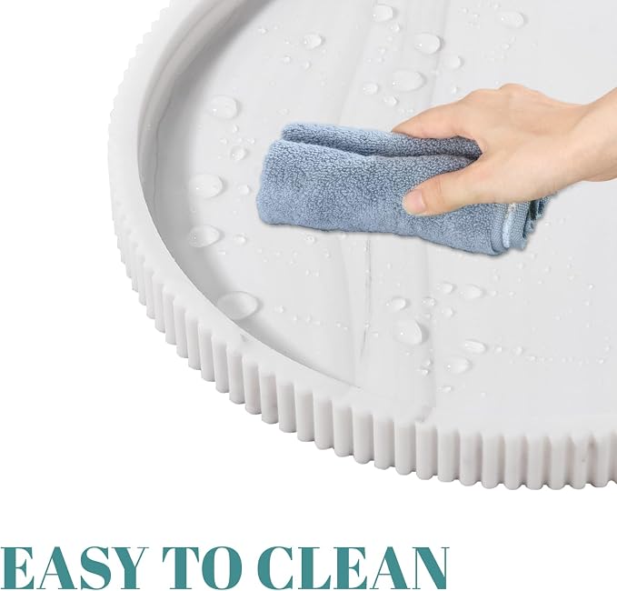 Silicone Bathroom Tray Round Kitchen Counter Organizer Decorative Vanity - Image 4