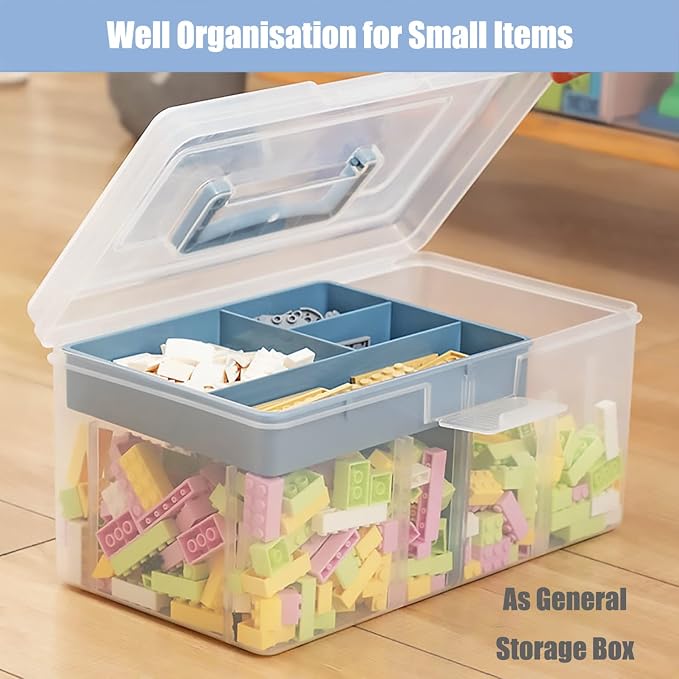 Clear Plastic Arts & Craft Supplies Organizer Box Large - Image 7