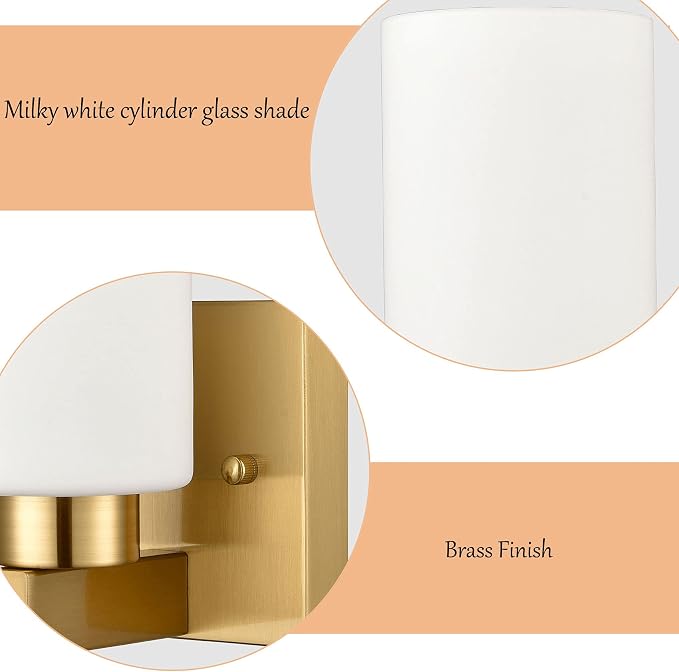 Modern Wall Light Fixtures Brass Bathroom Vanity Light - Image 6