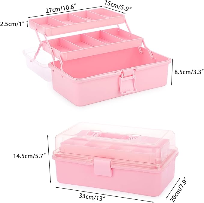 BTSKY 3-Layer Plastic Dividing Storage Box Craft Organizer and Storage - Image 4