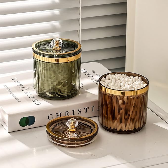 Plastic Cotton Swab Ball Box Pad Holder Floss Organizer Box Clear Container - Image 3