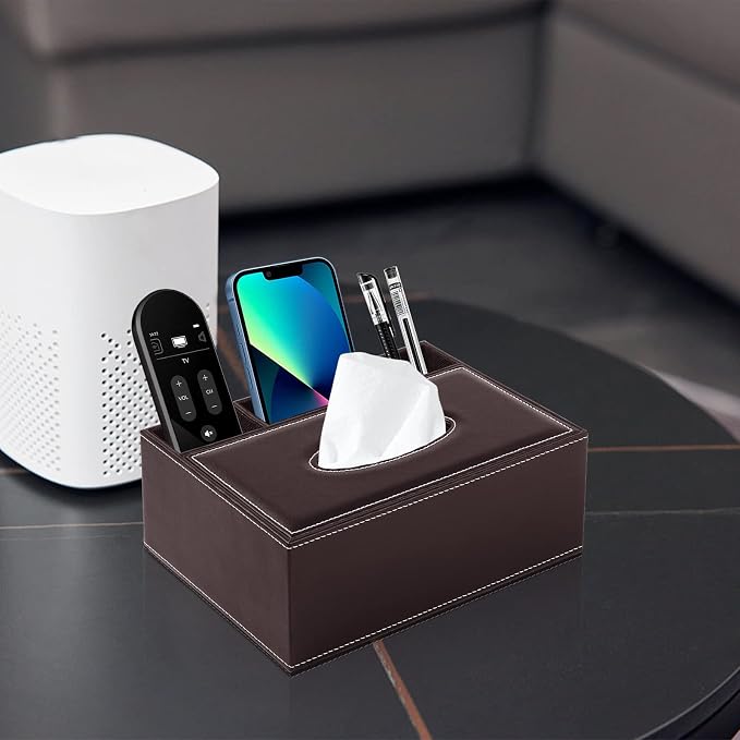 PU Leather Rectangular Tissue Box Cover - Image 2