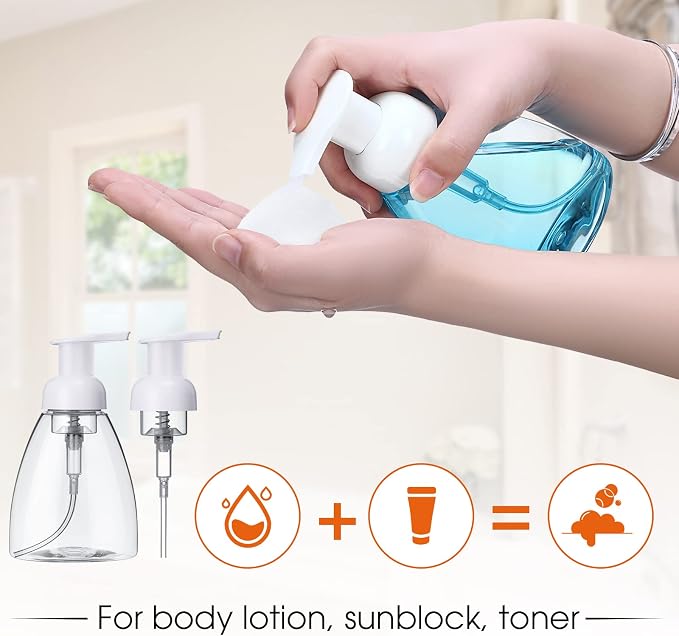 Eboot 12 Pcs 8 oz Foaming Soap Dispenser Foaming Pump Bottle Travel Hand Soap - Image 3