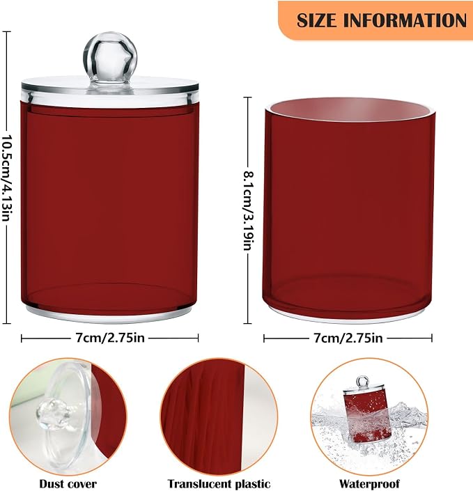 Fire Brick Qtip Holder Organizer Dispenser Cotton Swabs Cans Plastic Jars - Image 3