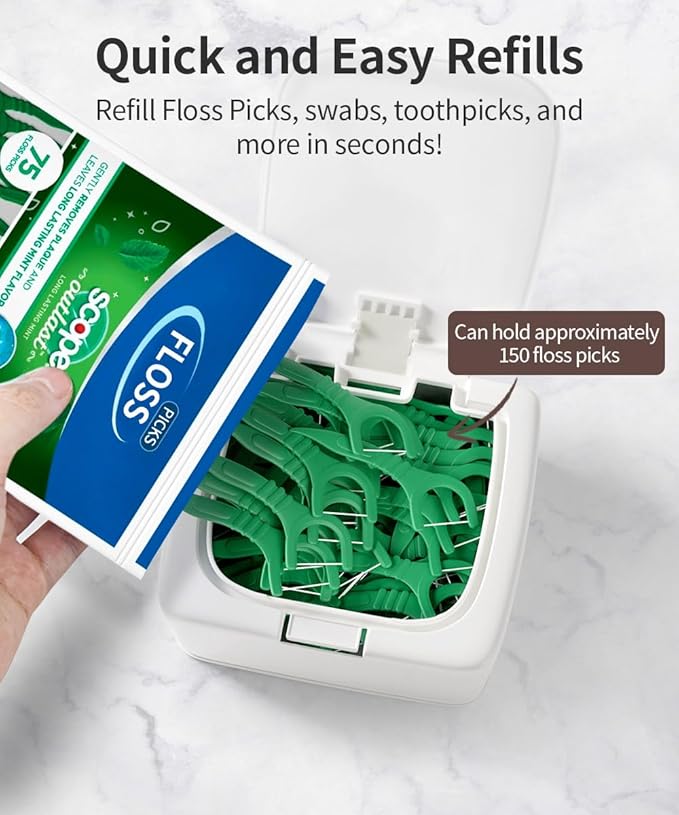 2-Pack Floss Pick Holder and Qtip Holder - Image 3