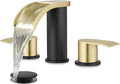 gotonovo Waterfall 8 inch Widespread Bathroom Faucet Set Bathroom Sink Faucet 3 by HOME