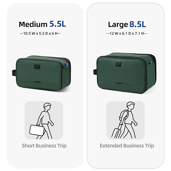 ZEEMO Travel Toiletry Bag for Men, Large Water-Resistant Double-Sided Full-Open - Image 5