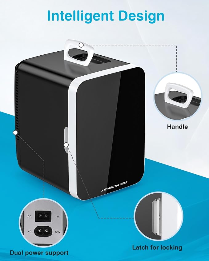 Antarctic Star Compact Mini Fridge, 10L Portable Small Refrigerator, 2.6 Gal - Image 4