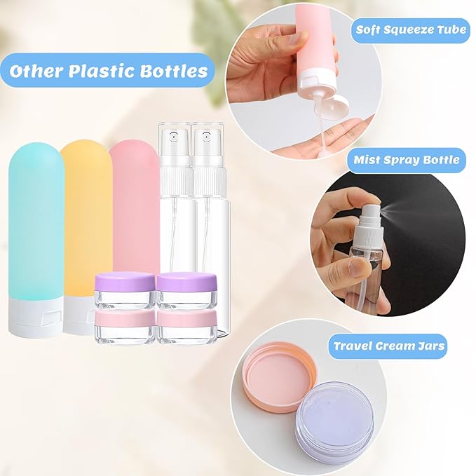 20 Pack Travel Bottles Set, TSA Approved Travel Size Toiletries Containers - Image 5