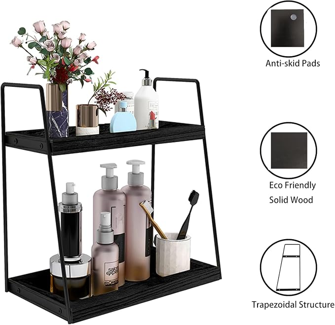 Dorhors 2 Tier Bathroom Counter Organizer Storage, Vanity Organizer - Image 6