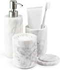 Cork & Mill Marble Bathroom Accessories Set, Complete 3 Piece Set by CorkMill