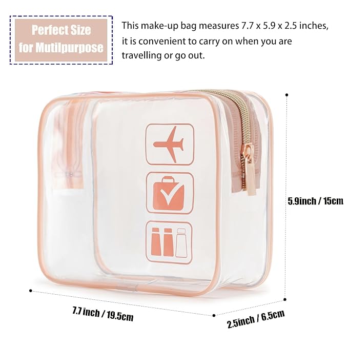 MODENGKONGJIAN TSA Approved Toiletry Bag, Carry on Airport Airline Compliant Bag - Image 3