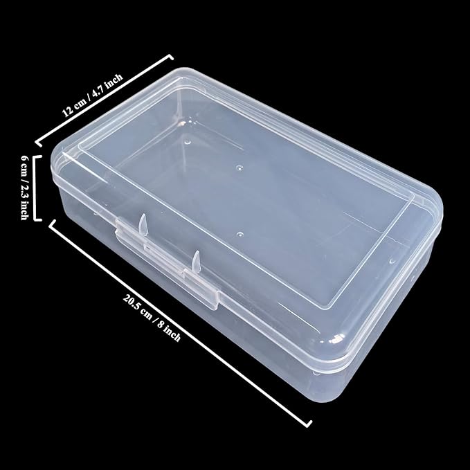 4 Pack Rectangular Clear Plastic Storage Containers Box - Image 2
