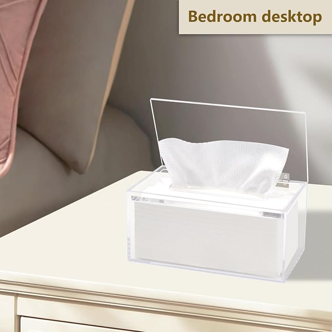 Wipes Holder Container Refillable, Acrylic Dispenser Box - Image 7
