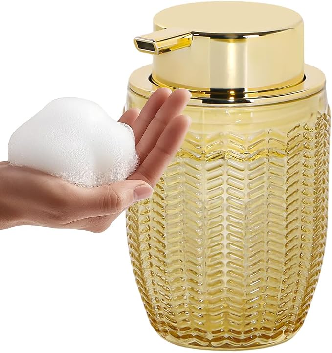 Foaming Soap Dispenser, Glass Foam Hand Soap Dispenser by Tonxus