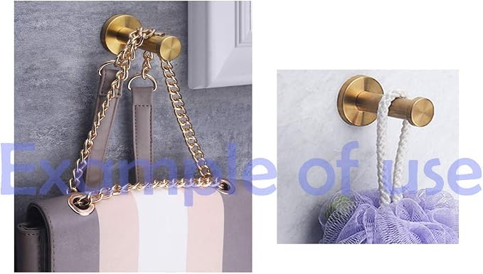Golden Brushed Stainless Steel Single Super Heavy Duty Wall Mount Hook - Image 6