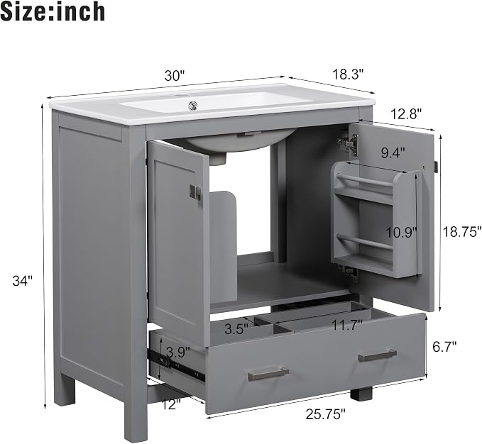 Bellemave 30" Bathroom Vanity - Image 2
