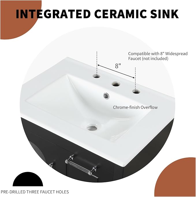 Harper & Bright Designs 24" Bathroom Vanity - Image 6