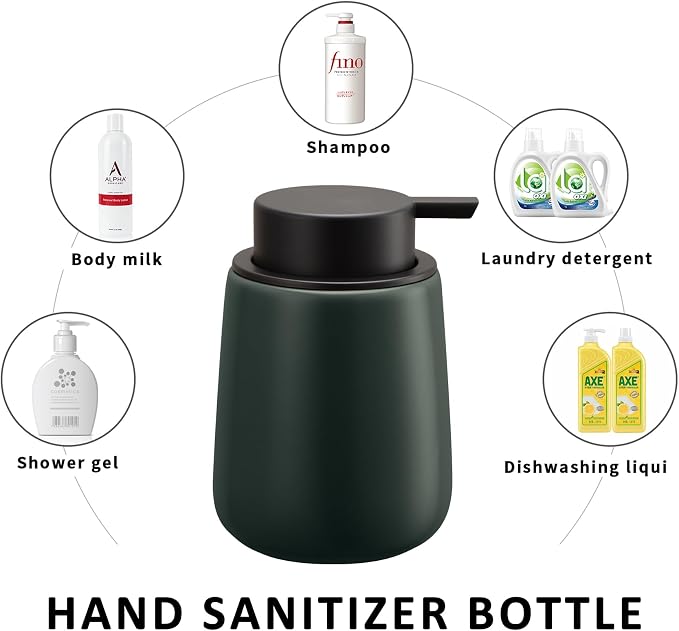 Soap Dispenser Ceramic with Easy-to-Press Pump Hand Lotion Liquid Dispenser - Image 7