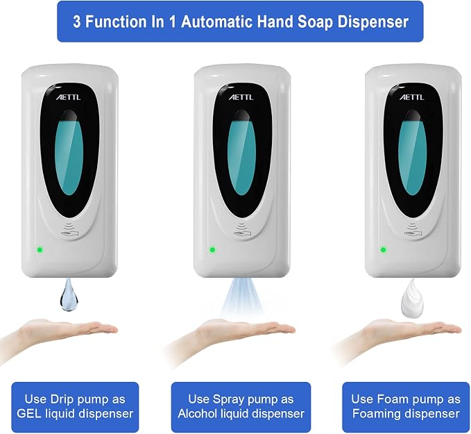 Touchless Automatic Foaming Hand Soap Dispenser Wall Mount, Motion Sensor Foam - Image 2
