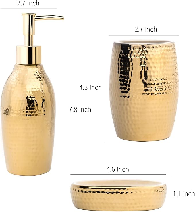 Gold Bathroom Accessory Set - Image 6
