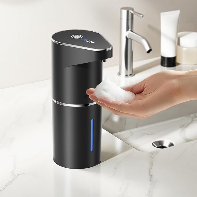 Automatic Soap Dispenser, Touchless Hand Wall Mount Rechargeable 3 Gear by Fantictas
