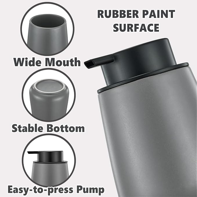 12Oz Grey Foaming Soap Dispenser - Image 3