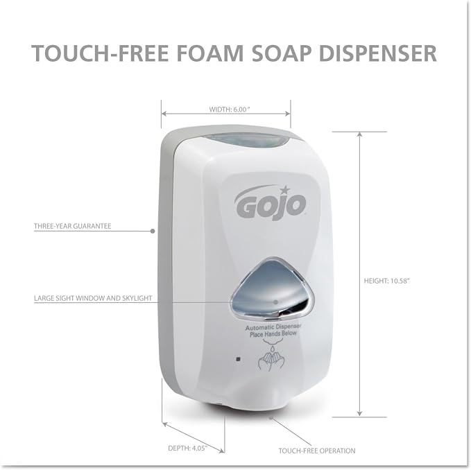 GOJO TFX Touch-Free Soap Dispenser, Dove Grey, - Image 3