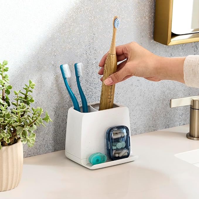 YouCopia The Ledge Toothbrush Holder, Bathroom Vanity Counter Organizer - Image 2