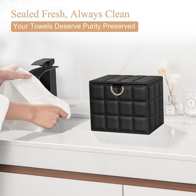 Disposable Face Towel Holder Box, Reusable Organizer - Image 3