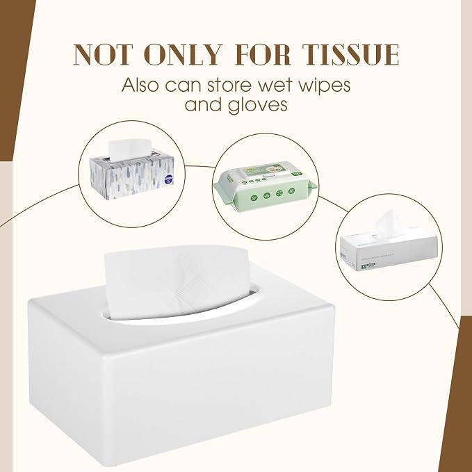 Tissue Box Cover, Rectangular Facial Tissue Holder - Image 6
