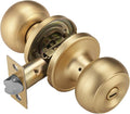 Gold Door Knobs for Privacy, Brass Door Knob Interior for Bath & Bedroom by NCSENBuidlingHardware