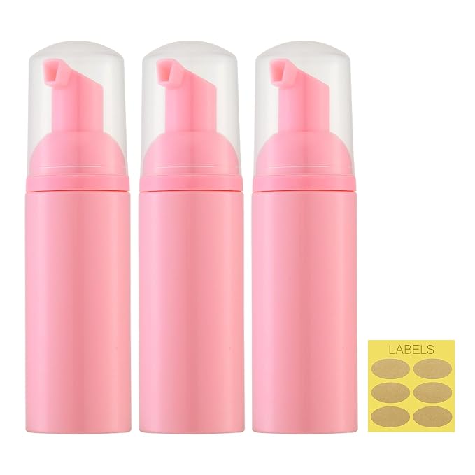 Travel Foam Pump Bottle - 2oz Empty Foaming Soap Dispenser by HOME
