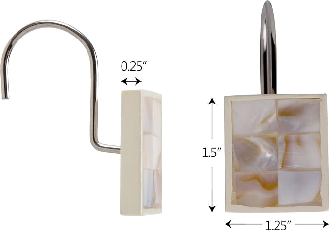 Milano Decorative Shower Curtain Hooks - Image 4
