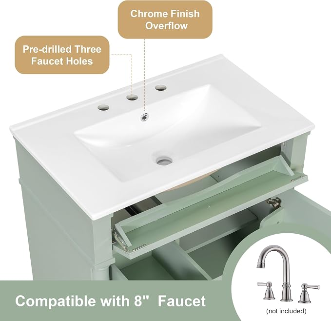Harper & Bright Designs 30" Bathroom Vanity - Image 6