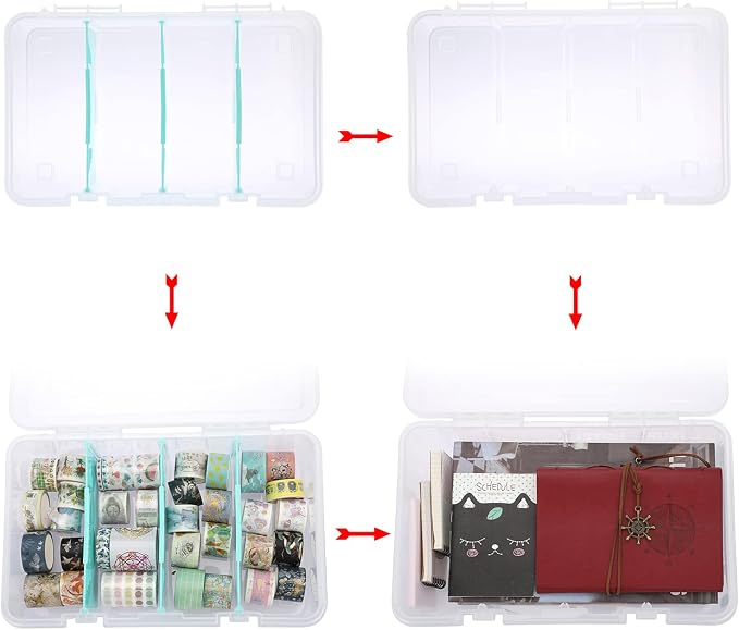 BTSKY Clear Plastic Dividing Storage Box - Image 3