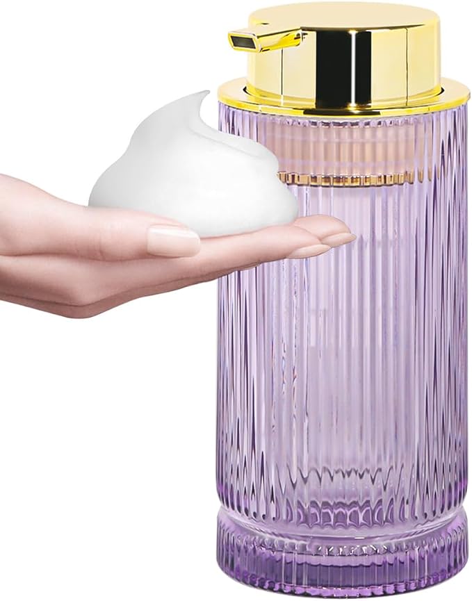 Foaming Soap Dispenser, 14 Oz Bathroom Refillable Liquid Lotion Pump Ribbed by Tonxus