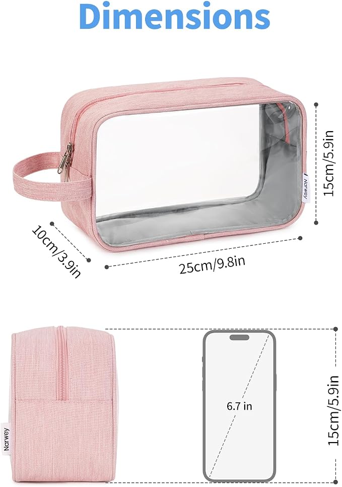 Narwey Travel Toiletry Bag for Women Traveling Dopp Kit Men Travel Bag for - Image 5