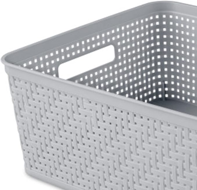 Sterilite 6-Pack Short Basket, Woven Plastic Storage Baskets - Image 9