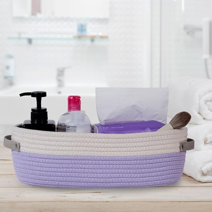 Cotton Rope Woven Basket Toilet Paper Baskets - Image 6