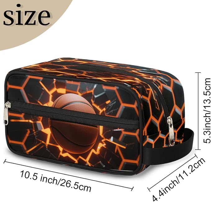 Abstract Basketball Kids Toiletry Bag - Image 3