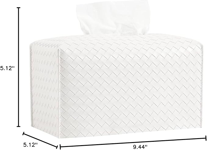 Tissue Box Cover PU Leather Tissue Holder Square Facial Tissue Case Facial - Image 4