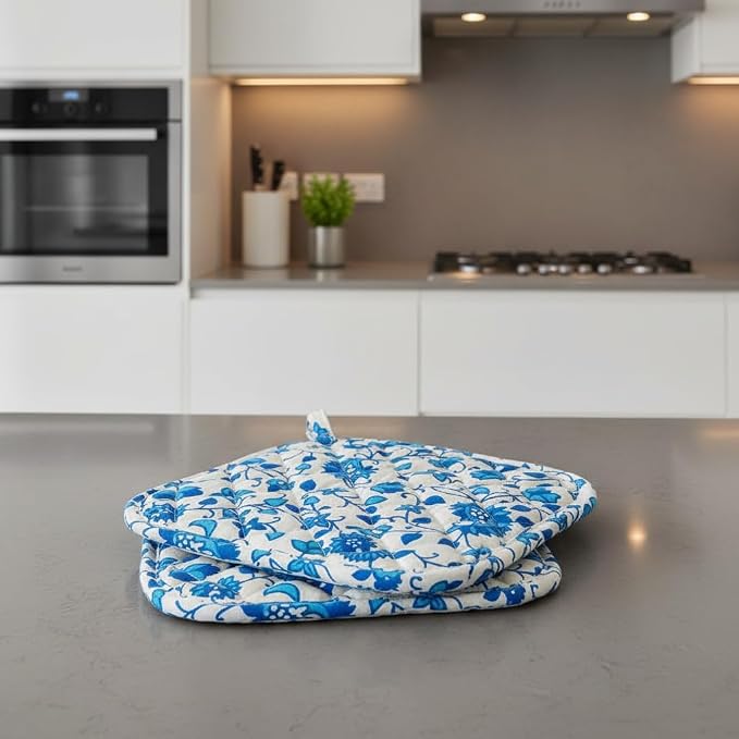 Cotton Pot Holder for Kitchen Heat Resistant Oven Mitts Potholder Hot Pads - Image 5